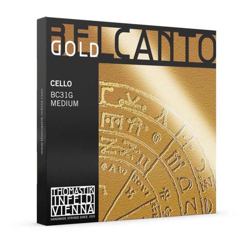 4/4 Size Single D String BC27G Thomastik-Infeld BC27G Belcanto Gold Cello Strings Steel Core Multialloy Wound